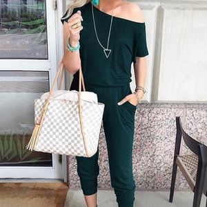 Dark Green L Romper
